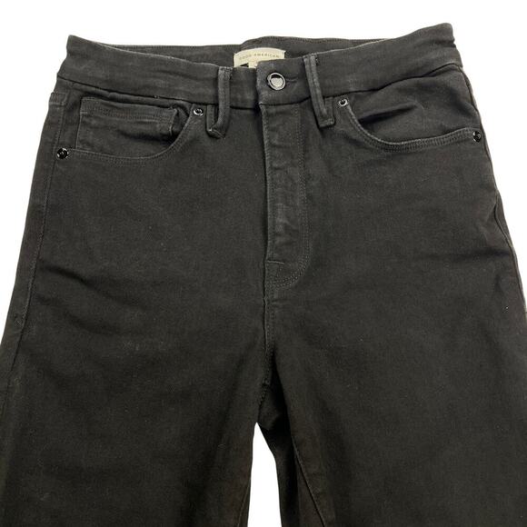 Good American Always Fits Good Legs Black Skinny Jeans Mid Rise Size 6-12 - Picture 4 of 13